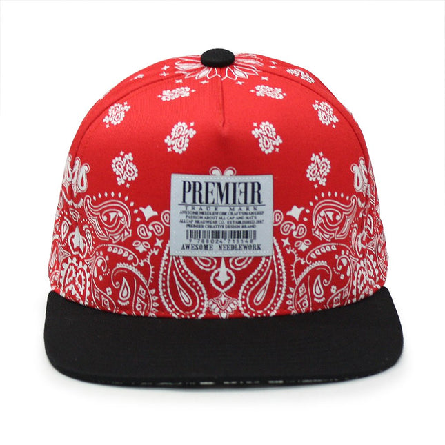 Premier Red Scarf Adjustable Snapback Baseball Cap Hat