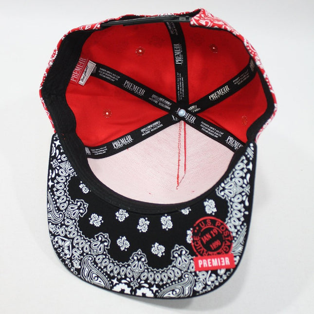 Premier Red Scarf Adjustable Snapback Baseball Cap Hat