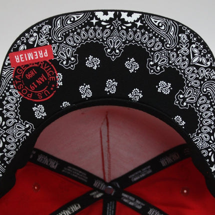 Premier Red Scarf Adjustable Snapback Baseball Cap Hat