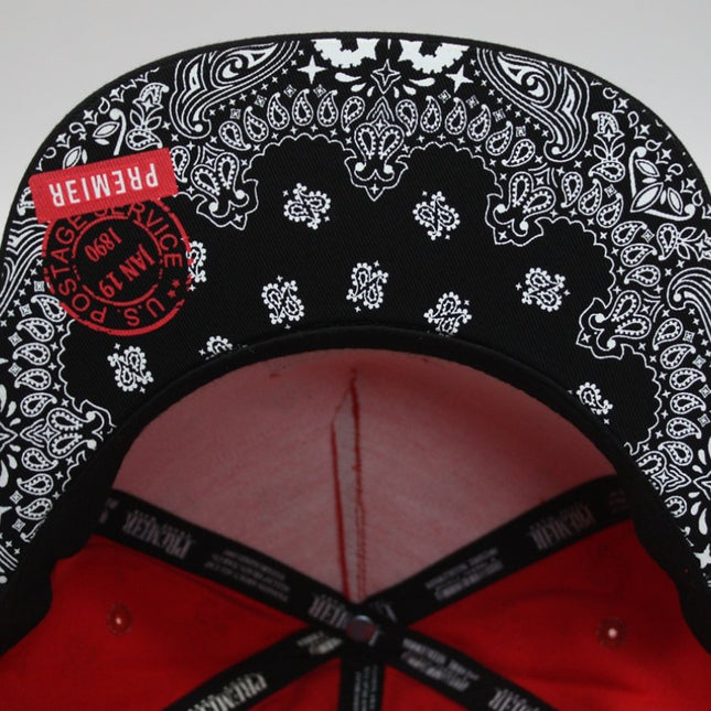 Premier Red Scarf Adjustable Snapback Baseball Cap Hat