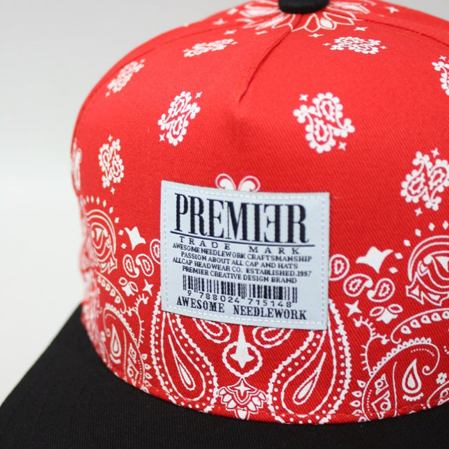 Premier Red Scarf Adjustable Snapback Baseball Cap Hat