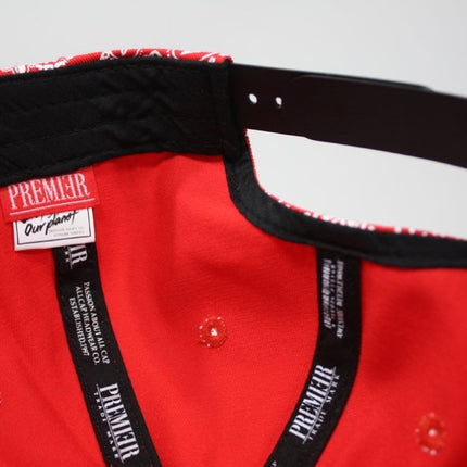 Premier Red Scarf Adjustable Snapback Baseball Cap Hat