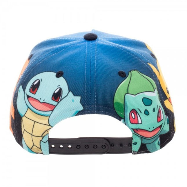 Pokemon Group Youth Kids Adjustable Flat Bill Snapback Baseball Cap