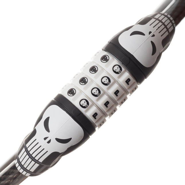 Marvel Punisher Dial Combination Braided Steel Bike Cable Lock Security