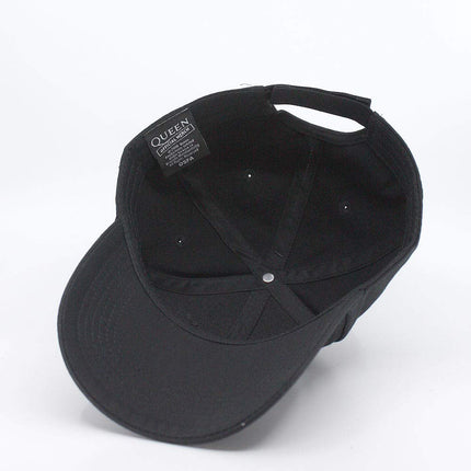 Queen Logo Unisex Cotton Adjustable Baseball Cap Black