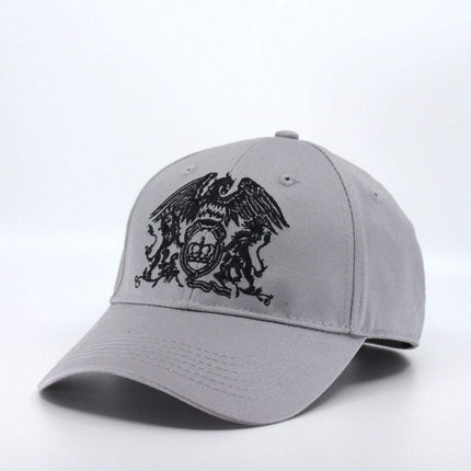 Queen Unisex Cotton Adjustable Baseball Cap Black Classic Crest Grey