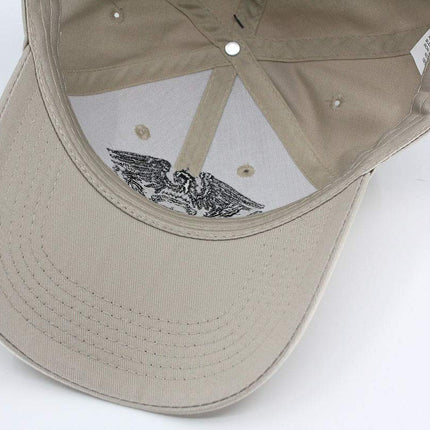 Queen Unisex Cotton Adjustable Baseball Cap Black Classic Crest - Sand