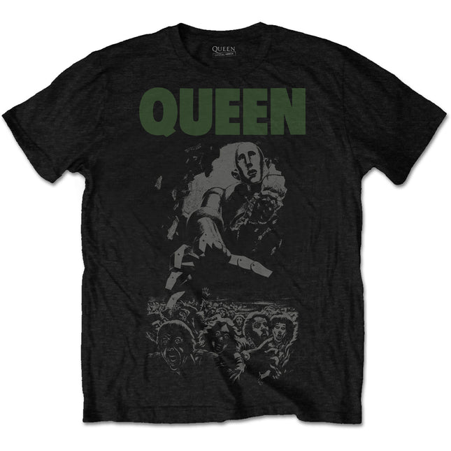 Queen News of the World 40th Full Cover Unisex Cotton Short Sleeves Tee Shirt - Black