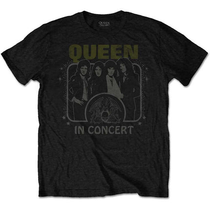 Queen In Concert Unisex Cotton Short Sleeves Tee Shirt - Black