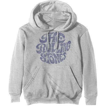 The Rolling Stones Unisex Cotton Long Sleeves Pullover Hoodie - Vintage 70s Logo