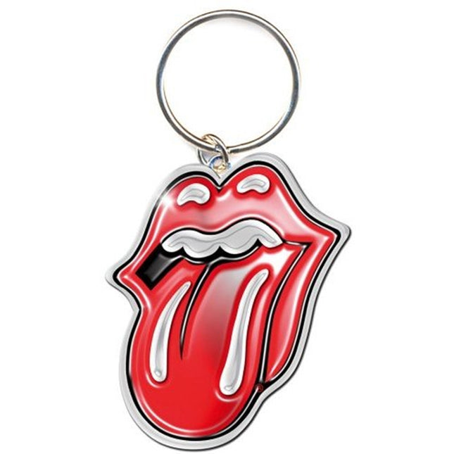 The Rolling Stones Classic Tongue Enamel In-Fill Die-Cut Keychain Keyring