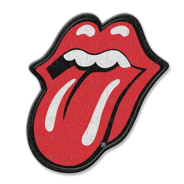The Rolling Stones Classic Tongue Embroidered Woven Iron On Standard Patch