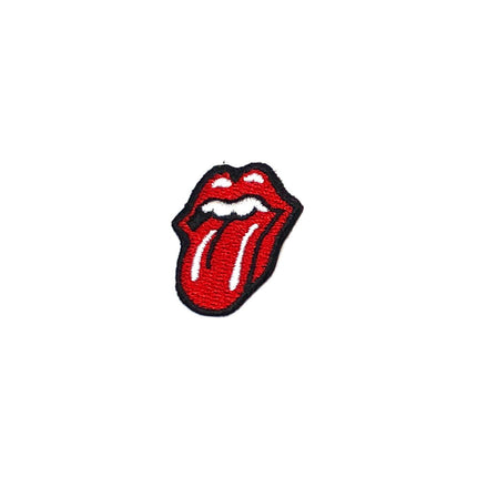 The Rolling Stones Classic Tongue Embroidered Woven Iron On Standard Patch - Small