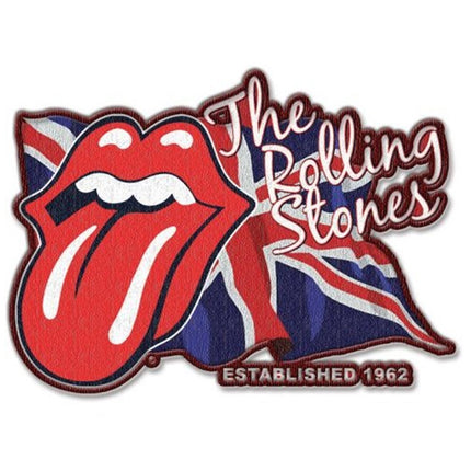 The Rolling Stones Lick the Flag Embroidered Woven Iron On Standard Patch
