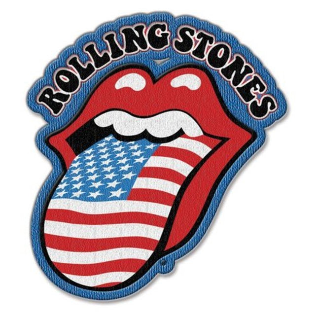 The Rolling Stones US Tongue Embroidered Woven Iron On Standard Patch