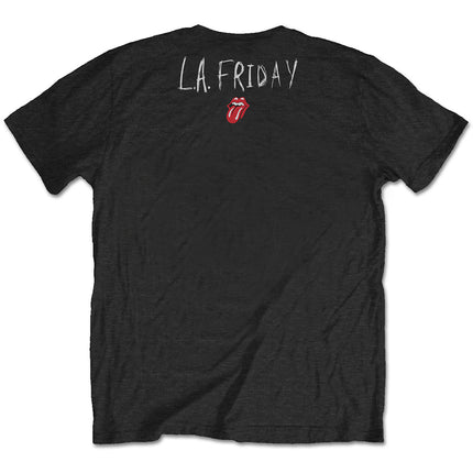 The Rolling Stones LA Friday Back Print Unisex Cotton Short Sleeves Tee Shirt Black