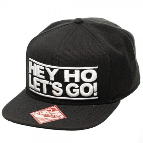 Ramones Hey HO Let's Go! Adjustable Snapback Baseball Cap Black