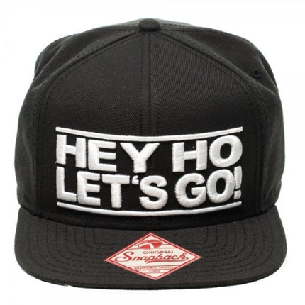 Ramones Hey HO Let's Go! Adjustable Snapback Baseball Cap Black