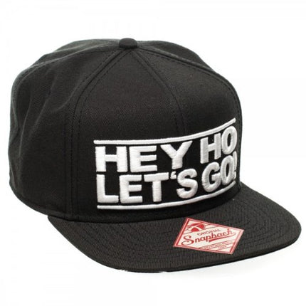 Ramones Hey HO Let's Go! Adjustable Snapback Baseball Cap Black
