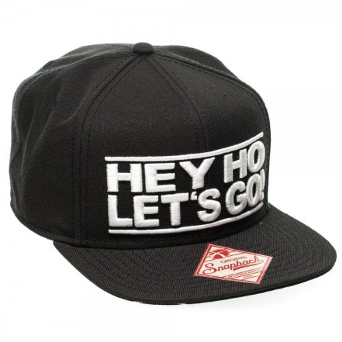 Ramones Hey HO Let's Go! Adjustable Snapback Baseball Cap Black