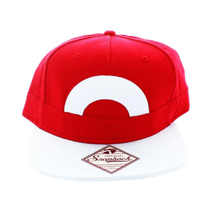 Pokemon Ash Ketchum Flat Bill Snapback Baseball Cap Red