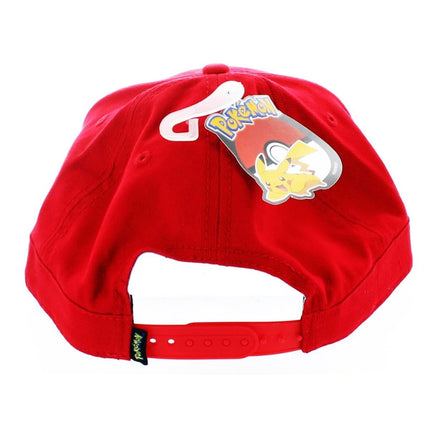 Pokemon Ash Ketchum Flat Bill Snapback Baseball Cap Red