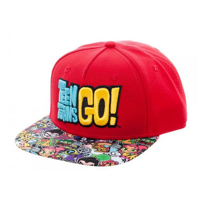 Teen Titans Go Red Youth Sublimated Flat Brim Snapback Baseball Cap