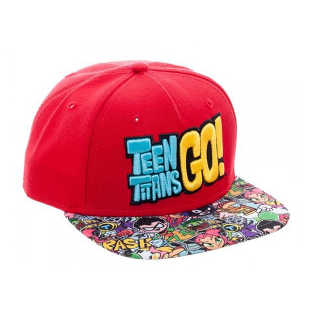 Teen Titans Go Red Youth Sublimated Flat Brim Snapback Baseball Cap