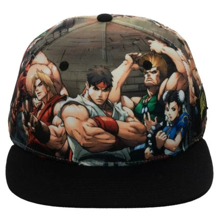 Street Fighter Sublimated Adjustable Snapback Baseball Cap