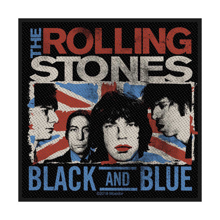The Rolling Stones Embroidered Woven Sew On Standard Patch - Black & Blue
