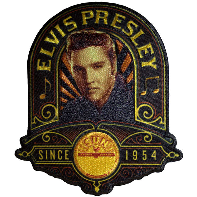 Elvis Presley Sun Records Woven Iron On Standard Patch Elvis Studio Portrait