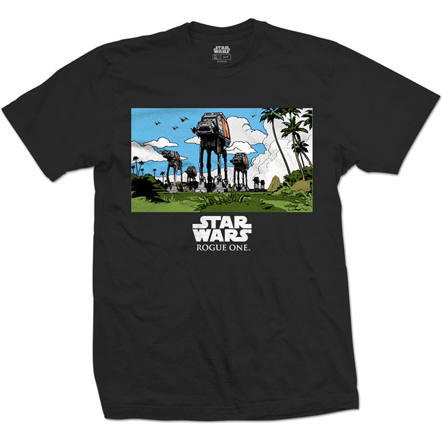 Star Wars Rogue One at-at March Cotton Short Sleeves Tee Shirt Black