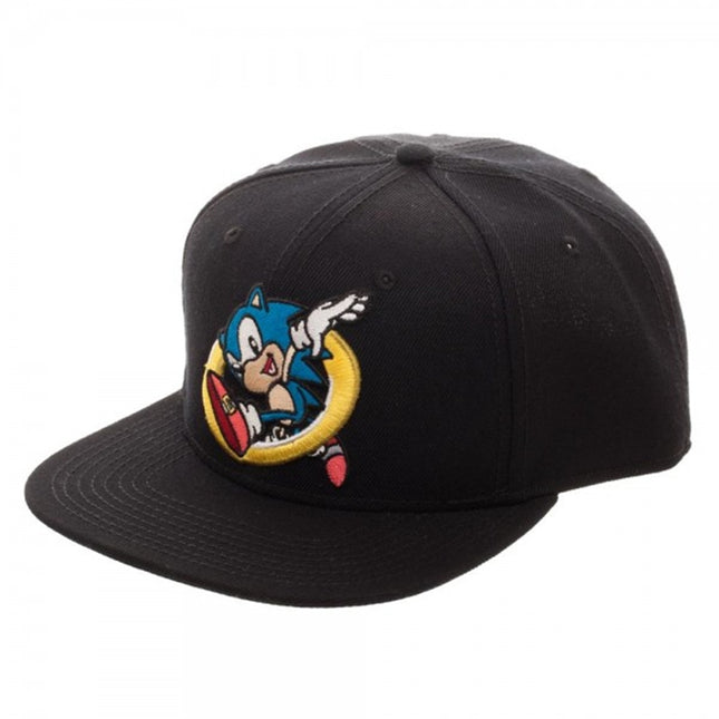 Sega Genesis Sonic Video Game Hedgehog Flat Bill Adjustable Snapback Baseball Cap