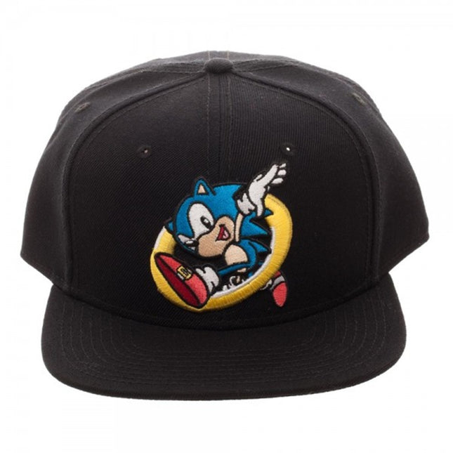 Sega Genesis Sonic Video Game Hedgehog Flat Bill Adjustable Snapback Baseball Cap