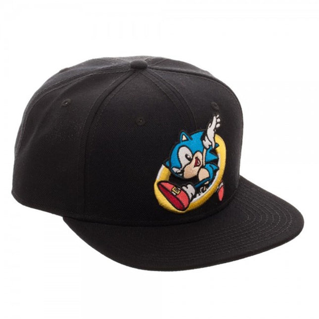 Sega Genesis Sonic Video Game Hedgehog Flat Bill Adjustable Snapback Baseball Cap