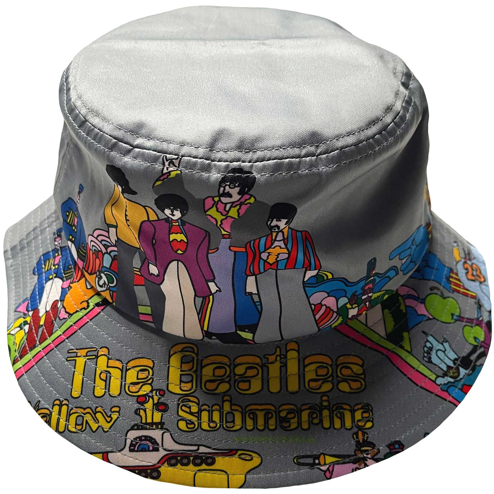 The Beatles Unisex Cotton Bucket Hat Yellow Submarine Gray L/XL - Ooh La La  Factory