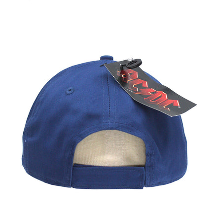 AC/DC Red Logo Unisex Cotton Adjustable Baseball Cap Mid Blue