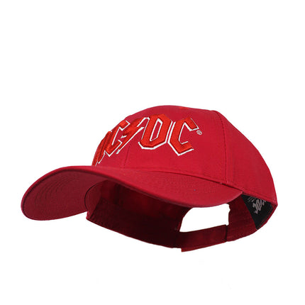 AC/DC Red Logo Unisex Cotton Adjustable Baseball Cap Red