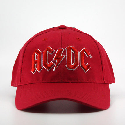 AC/DC Red Logo Unisex Cotton Adjustable Baseball Cap Red