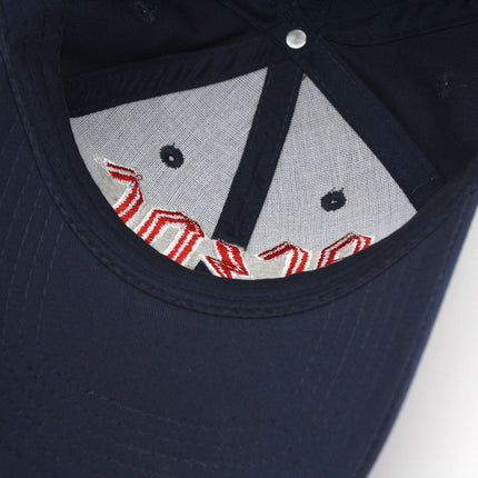 AC/DC Red Logo Unisex Cotton Adjustable Baseball Cap Navy Blue