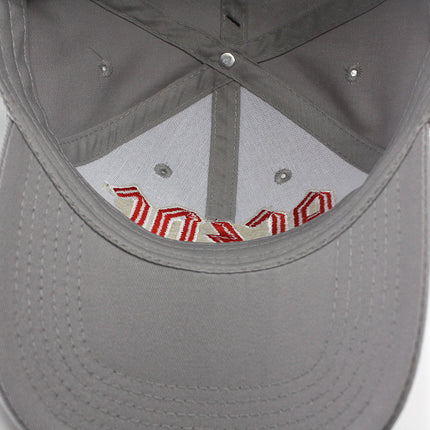 AC/DC Red Logo Unisex Cotton Adjustable Baseball Cap Grey