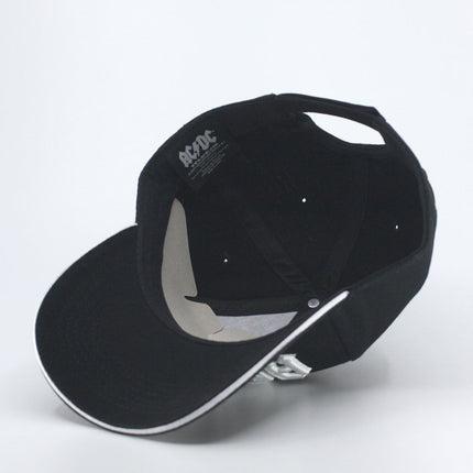 AC/DC Unisex Cotton Baseball Cap White Logo