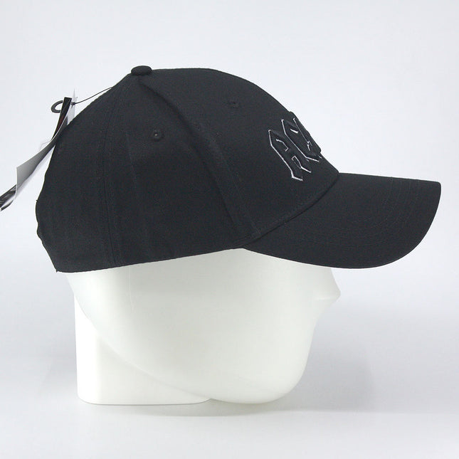 AC/DC Black Logo Unisex Embroidered Cotton Adjustable Baseball Cap Black