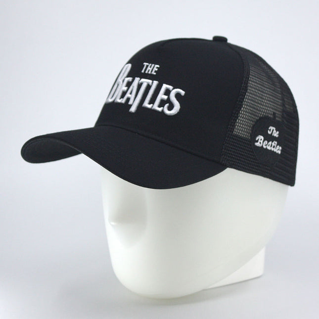 The Beatles Mesh Back Baseball Cap Drop T Logo & Apple (Black)