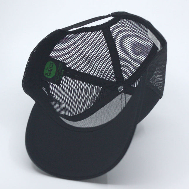 The Beatles Mesh Back Baseball Cap Drop T Logo & Apple (Black)