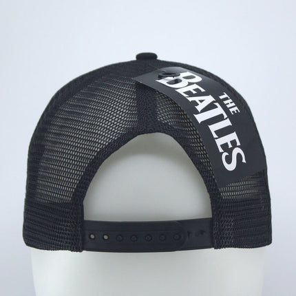 The Beatles Mesh Back Baseball Cap – Drop T Logo & Apple (Black)