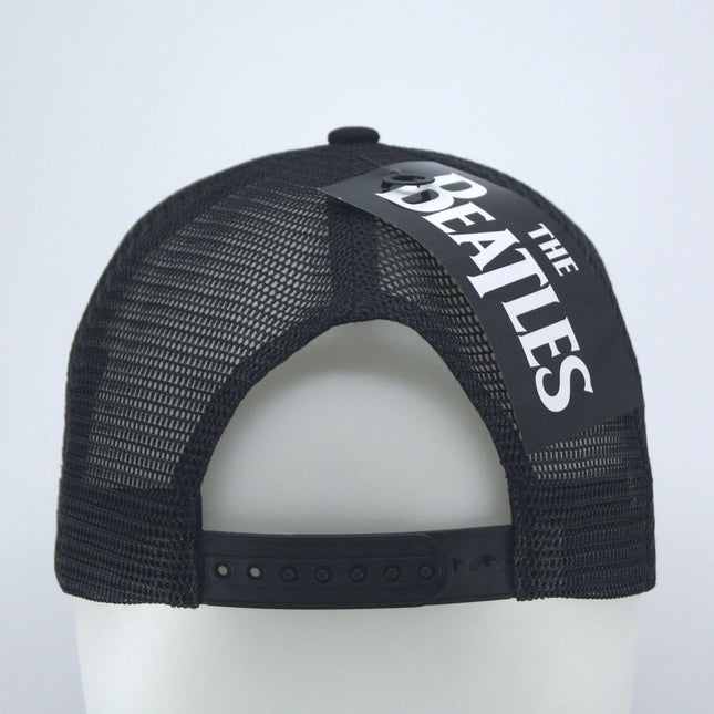 The Beatles Mesh Back Baseball Cap Drop T Logo & Apple (Black)