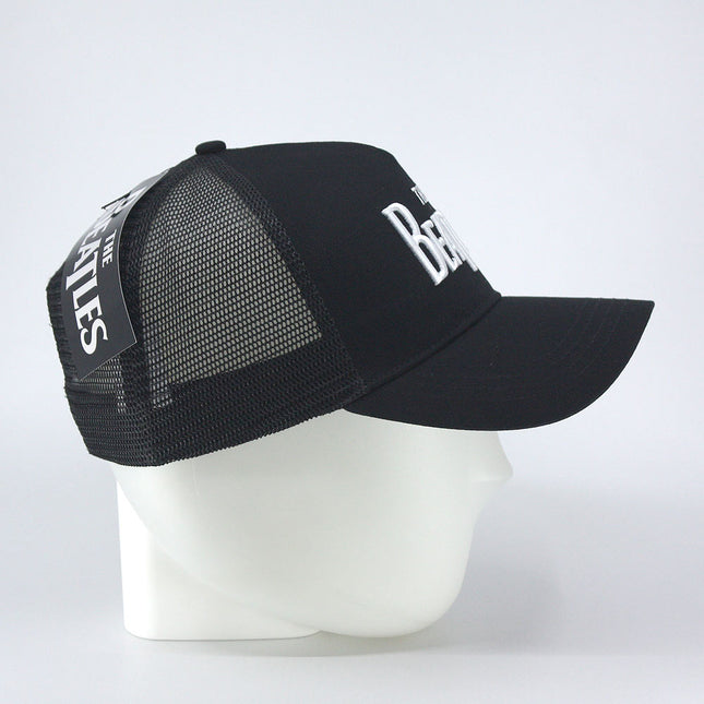 The Beatles Mesh Back Baseball Cap Drop T Logo & Apple (Black)