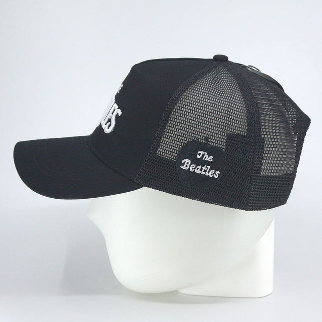 The Beatles Mesh Back Baseball Cap Drop T Logo & Apple (Black)