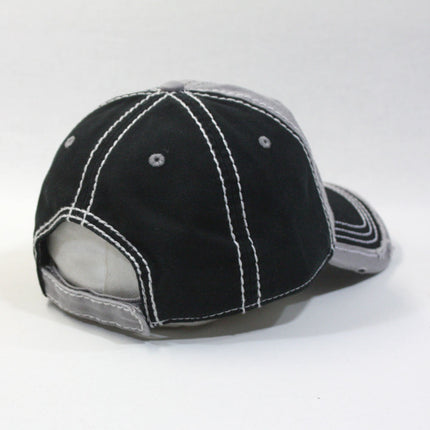 Washed Cotton distressed Heavy Stitching Adjustable Dad Hat Baseball Cap